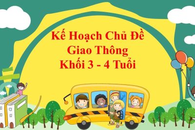 MỤC TIÊU CHỦ ĐỀ GIAO THÔNG – KHỐI 3 TUỔI